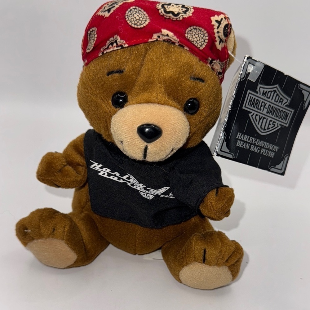 Harley-Davidson Brown Teddy Bear with Red Bandana